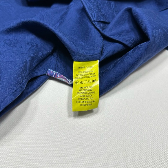 Robert Graham Blue Paisley Flip Cuff L/S Casual Dress Shirt Men' s M Classic Fit - Picture 11 of 11